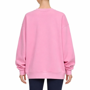 Sudadera de Felpa de Algodón para Mujer, Color Rosa, Talla Grande, Informal, de Manga Larga, con Logotipo Frontal, Tejido Cómodo - Product Image 2