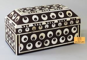 Decorative Handcrafted Bone Inlay <b>Box</b> Artisan Crafted Hand-Carved <b>Keepsake</b> for Home Decoration Wedding Minimalist Design Ethical - Product Image 4