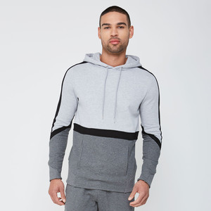 Sudadera con Capucha Oversize Gris para Hombre, Tejido French Terry, Estilo Urbano, para Otoño, con Bolsillos, 100% Algodón Ecológico - Product Image 6