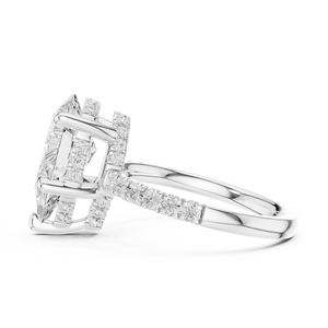 Anillo Clásico con Incrustaciones de Diamantes Cultivados en Laboratorio de 4 Quilates, Corte Pera, Certificado IGI, VS1, Color E, Oro de 14K, para Boda, Compromiso, Aniversario - Product Image 6