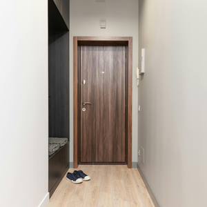 Portes intérieures modernes en MDF massif, finition bois PVC premium, résistantes à l'eau et aux termites, pour salon, hôtel, salle de bain, hôpital - Product Image 2