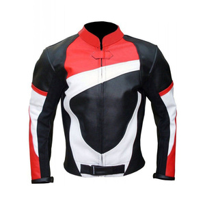 Motorcycle <b>Jacket</b> Windproof Waterproof Patchwork Stand Collar Slim <b>Racing</b> <b>Jacket</b> with Front Logo - Product Image 5