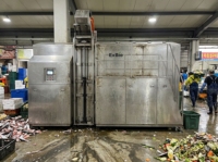 Mesin Pengompos Sampah Makanan Modern dengan Motor, Bahan Stainless Steel, Bebas Bau, untuk Penggunaan di Sekolah, Rumah Sakit, dan Dapur, Pengolahan Sampah yang Stabil