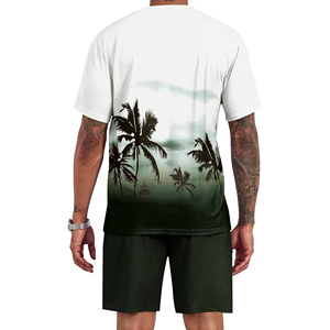 Ensemble court 2 pièces pour homme – T-shirt en coton surdimensionné de haute qualité, T-shirts vierges épais personnalisés, T-shirts délavés à l'acide pour hommes - Product Image 4