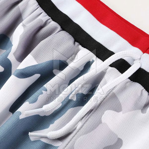 Nouveau design, short de basketball décontracté pour homme, taille mi-haute, sur mesure, respirant, séchage rapide, 100% polyester, vente en gros - Product Image 4