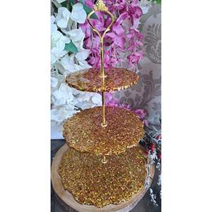 Support à gâteau en résine décoratif pour table de mariage, pour la mise en scène et la conception de centre de table - Product Image 4