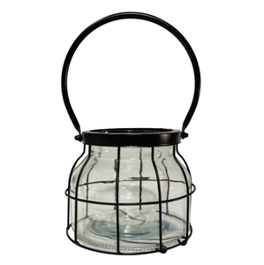 Portavelas Votivo de Hierro y Vidrio de Último Diseño con Color Plateado Antiguo de Alta Calidad para Decoración de Mesa en el Hogar y Bodas - Product Image 4