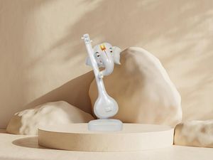 Statue de Ganesha avec luth en résine, style Art déco moderne |   Lord Ganesha |   Décoration d'intérieur spirituelle faite à la main pour table - Product Image 5