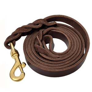 Handsfree Adjustable Waist Leather Dog Leash Genuine Heavy-Duty Fast Shipping OEM Service Genuine Leather Dog - Product Image 2