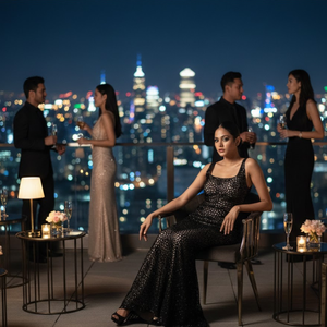 Vestido de noche estilo sirena para mujer de diseñador |   Vestido Formal Premium para Bodas, Fiestas y Eventos de Alfombra Roja, Calidad de Exportación al por Mayor - Product Image 3