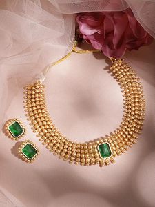 Conjunto de Collar y Pendientes de Aleación Chapada en Oro de 18K con Diseño Floral para Joyería de Boda para Mujer - Product Image 2