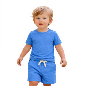 Ensemble haut et bas pour bébé garçon 100% bambou, personnalisé, ultra doux, respirant, respectueux de la peau, écologique, tenue pour nourrisson - Product Image 1