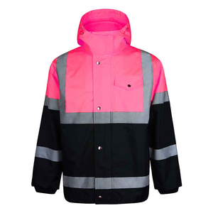 High Visibility Green <b>Work</b> Hoodies Safety Hoodie Warm Fleece <b>Jacket</b> With Zipper Road <b>Construction</b> Working Wear Safty Hoodies - Product Image 5