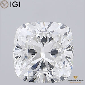 เพชรทรงคุชชั่น น้ำหนัก 3.51 กะรัต สี F ความสะอาด VVS2 พร้อมใบรับรอง IGI จาก CVD Lab Grown Diamond สำหรับการสร้างสรรค์เครื่องประดับใหม่ - Product Image 1