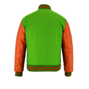 Chaquetas Varsity de invierno de nuevo estilo, hechas de cuero/lana, para venta en línea a precio económico. - Product Image 6