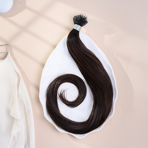 Extensions de cheveux permanentes à fusion sur fil métallique à pointe nano, 100 % cheveux humains indiens, texture ondulée naturelle, sans colle ni chaleur - Product Image 2