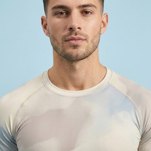 Mens Quick Dry Compression Sports Shirt Custom Half Sleeve Fitness Workout Athletic Training Top - Product Image 6