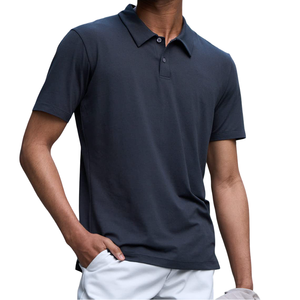 Chemise polo au design unique, broderie personnalisée, logo, respirante, séchage rapide, écologique, fermeture éclair quart de tour, pour homme - Product Image 1
