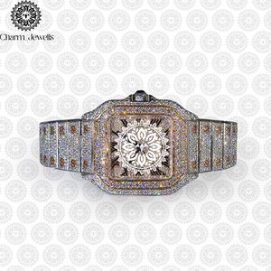 Charm_Jewells Luxury Women's Square Stainless Steel <b>Watch</b> <b>Diamond</b> Encrusted Sapphire Crystal Analog Quartz Movement - Product Image 1