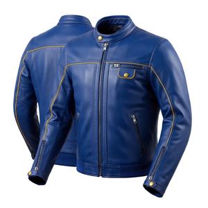 Chaqueta de cuero pulido para hombre, chaquetas para hombre, ropa de motociclista, estilo urbano, prendas de alta calidad. - Product Image 1