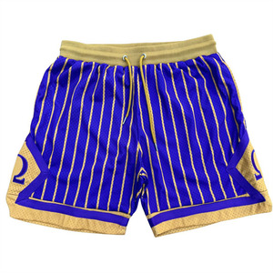 Pantalones Cortos de Malla Transpirable para Hombre, Novedad de Verano, Casuales, con Cordón Largo, Bordado de Letras en Sarga, Dos Bolsillos Laterales, Estilo Baloncesto - Product Image 1