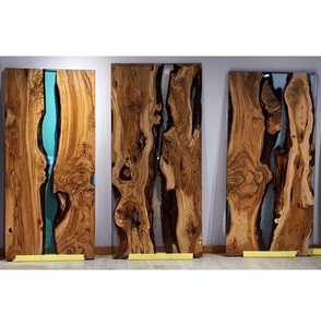 Planche à découper en bois et résine époxy de luxe pour cadeau, planche de cuisine artisanale en bois et résine pour la préparation des aliments - Product Image 1