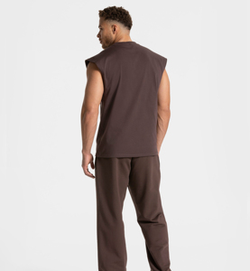 Wholesale Customization High Quality Plain Breathable Cotton Men's Tank Tops - Product Image 2