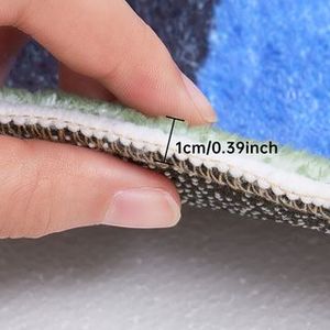 Tappeto in Peluche con Motivo a Stelle Multicolore, Lavabile in Lavatrice, per Finestre a Bovindo e Uso Domestico - Product Image 6