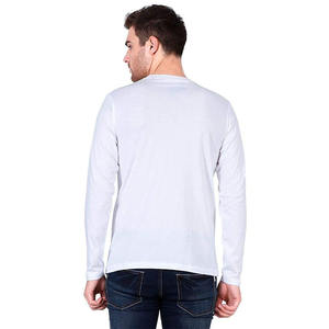 T-shirt coloré personnalisé pour homme, T-shirt à manches longues en coton uni, T-shirt à manches longues amples et surdimensionnées pour homme - Product Image 5