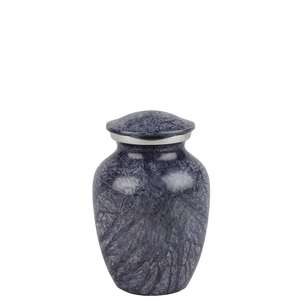 Urna Funeraria Pequeña de Aluminio Azul Mate para Cenizas Humanas, una Hermosa Homenaje a tu Ser Querido - Product Image 1