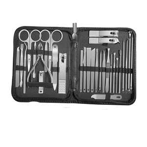 2026 Professional Manicure <b>Kit</b> With Pu Leather Case <b>Nail</b> Care Multi Function 16 Pcs Stainless Steel <b>Nail</b> Clippers Tools - Product Image 1