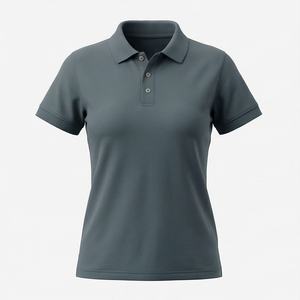 Camiseta Polo con Logotipo Personalizado, Diseño de Bordado Personalizado, Camiseta de Golf de Algodón Lisa para Mujer, Ropa Deportiva Informal, Top Moderno - Product Image 1