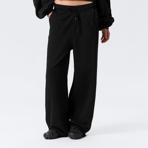 Pantalon de survêtement polaire zippé taille haute pour homme, coupe droite unie, décontracté, pour le sport, la course et le fitness, avec taille élastique - Product Image 4