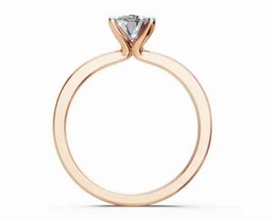 Anillo Solitario Doble con Diamante Cultivado en Laboratorio, Corte Ovalado, Modelo Ophelia, en Oro Amarillo, Rosa o Blanco de 9kt, 14kt o 18kt, 0.30 Quilates, Joyería Sostenible - Product Image 6