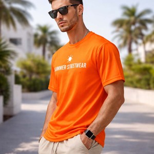 เสื้อยืดโอเวอร์ไซส์สตรีทแวร์ผู้ชาย ลายกราฟิกแฟชั่นลำลองสำหรับฤดูร้อน ออกแบบเองได้ - Product Image 5
