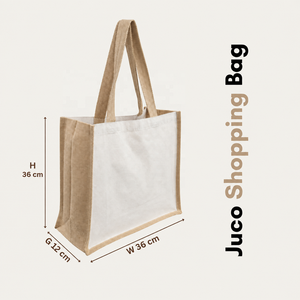 Premium Juco Shopping Tote <b>Bag</b> with <b>Long</b> Handles Eco Friendly Reusable Grocery Retail Promotional Gift Carry <b>Bag</b> - Product Image 2