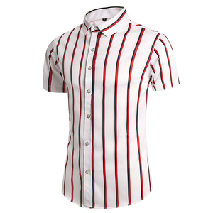 เสื้อเชิ้ตผ้าฝ้ายโพลีเอสเตอร์ทอแบบลำลอง เสื้อเชิ้ตติดกระดุมสำหรับผู้ชายที่ระบายอากาศได้ดีและสวมใส่สบาย - Product Image 2