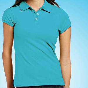 เสื้อยืดโปโลธรรมดาของผู้หญิงเสื้อยืดผ้านิ่มระบายอากาศได้ดีขนาดใหญ่ - Product Image 1