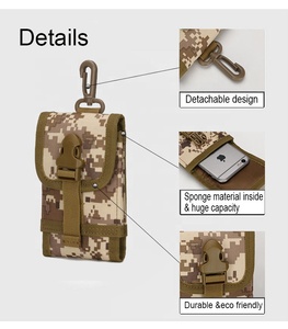 5.5inch Tactical <b>Mobile</b> <b>Pouch</b> Case Utility Molle Waist <b>Belt</b> with Zipper Closure Cell <b>Phone</b> <b>Pouch</b> Bag - Product Image 4
