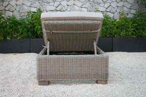 Modern PE Rattan Sun Lounger with Reclining <b>Back</b> <b>Cushion</b>-Eco-Friendly Durable Outdoor Furniture for Hotel Villa & Apartment Use - Product Image 3