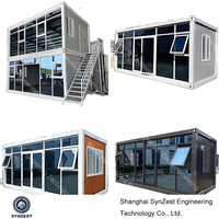 Maison préfabriquée modulaire en verre certifiée CE, personnalisable pour hôtel, villa, bureau, maison préfabriquée en conteneur