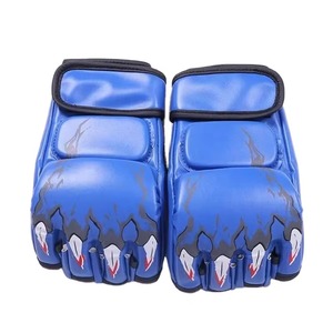 Gants de MMA rouges de qualité supérieure avec motif griffe, gants de grappling professionnels pour arts martiaux, entraînement de sparring, gants de boxe à paume ouverte - Product Image 6