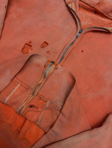 Fabricants de sweats à capuche zippés personnalisés en coton épais, coupe carrée, brodés, effet vieilli et délavé à l'acide - Product Image 5