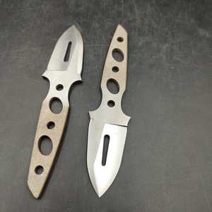 2 Cuchillos de Cocina de Grado Industrial con Hoja Esqueletizada Tipo Drop Point, Acero Inoxidable 59-60 HRC, Hoja Fija, OEM/ODM DIY - Product Image 3