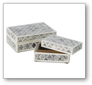 Caja de Madera MDF Hecha a Mano con Incrustaciones de Hueso Natural, Estilo Americano, Decoración para el Hogar, LAMETIERARTZ LMA258 (Por Comprador) - Product Image 3