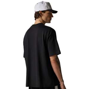 Camiseta Negra Oversize para Hombre, Manga Corta, Cuello Redondo, Algodón, Estilo Casual Urbano, con Logotipo Pequeño en el Pecho, para Verano - Product Image 6