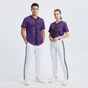 Wholesale Blank Polyester Baseball Shirt Custom Sublimated Printed Baseball Softball Wear Team Uniform Men Baseball Jersey - Product Image 2
