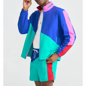 Chaqueta Deportiva Cortavientos con Bloques de Color, Diseño Personalizado, MOQ Bajo, Transpirable, Ligera, de Secado Rápido, en Stock - Product Image 4