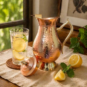 <b>copper</b> serving set <b>copper</b> kitchen set <b>copper</b> decorative jug <b>copper</b> gift item <b>copper</b> wedding gifthammered <b>copper</b> <b>table</b> accessory - Product Image 4