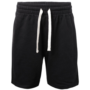 Shorts Bermuda en Coton Noir pour Homme, Taille Mi-Haute, Cordon de Serrage, Style Décontracté, Tissu Tricoté Respirant, Couleur Unie, Personnalisable, Haute Qualité - Product Image 1